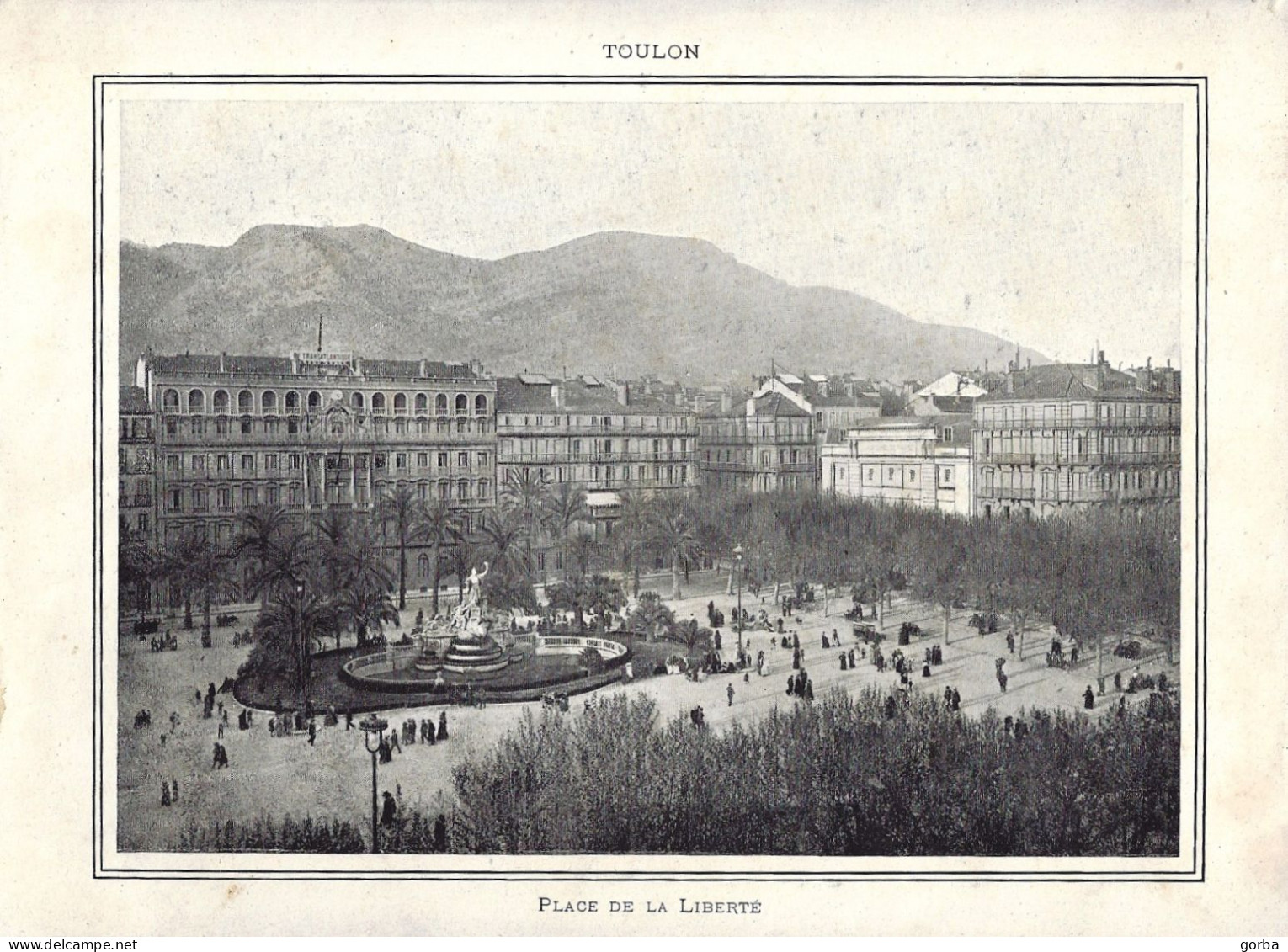 *FRANCE - TOULON - Photographie 15.5x21 Issue D'un Dépliant Ancien - Place De La Libertée - Sonstige & Ohne Zuordnung