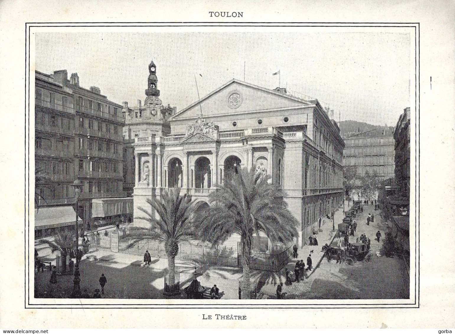 *FRANCE - TOULON - Photographie 15.5x21 Issue D'un Dépliant Ancien - Le Théatre - Autres & Non Classés