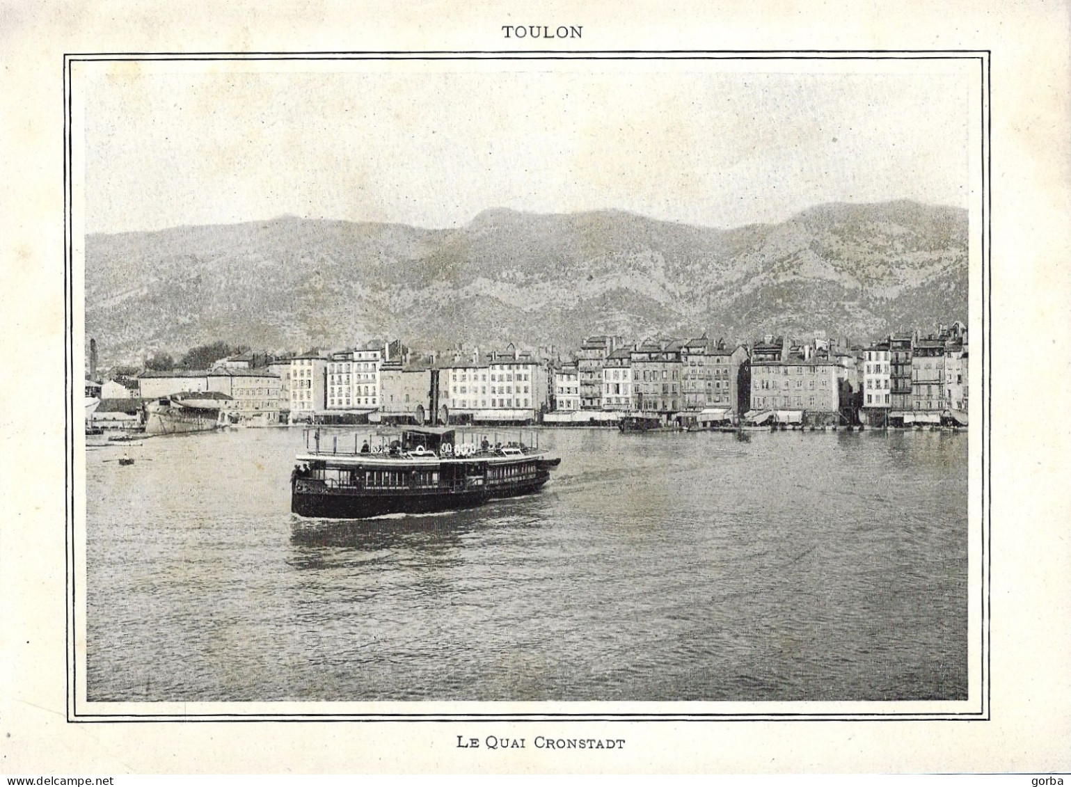 *FRANCE - TOULON - Photographie 15.5x21 Issue D'un Dépliant Ancien - Le Quai Cronstadt - Sonstige & Ohne Zuordnung