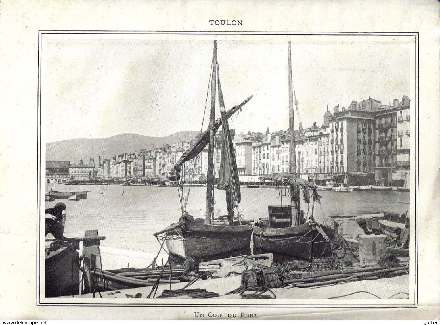 *FRANCE - TOULON - Photographie 15.5x21 Issue D'un Dépliant Ancien - Un Coin Du Port - Other & Unclassified