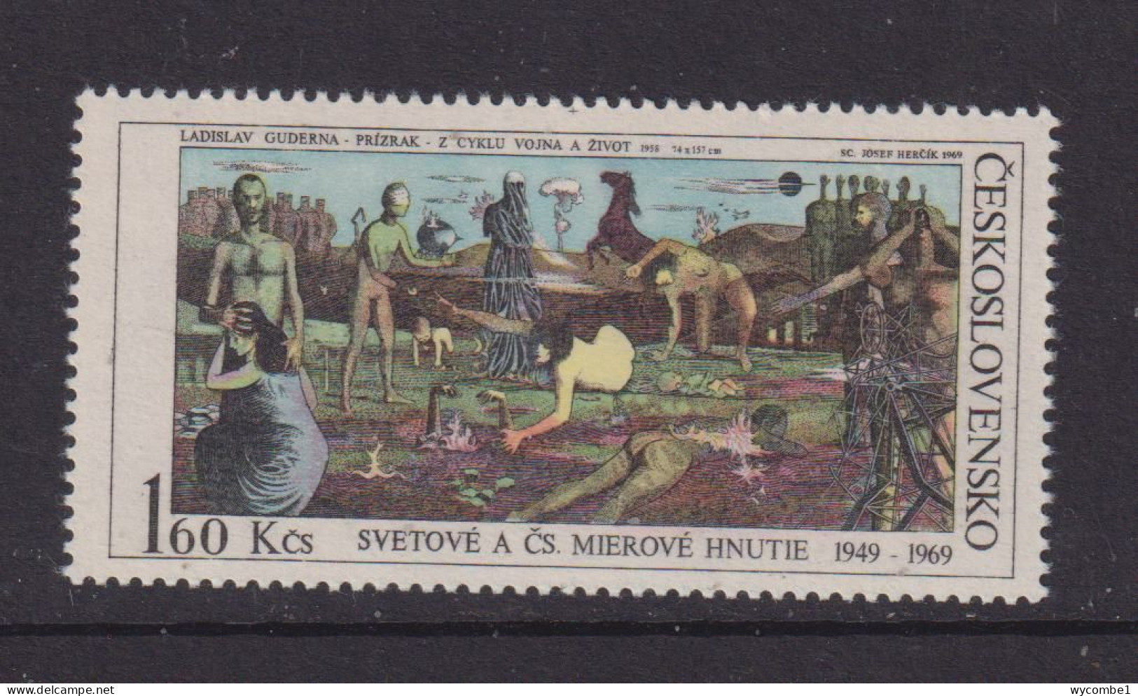CZECHOSLOVAKIA  - 1969 Peace Movement 1k60 Never Hinged Mint - Unused Stamps