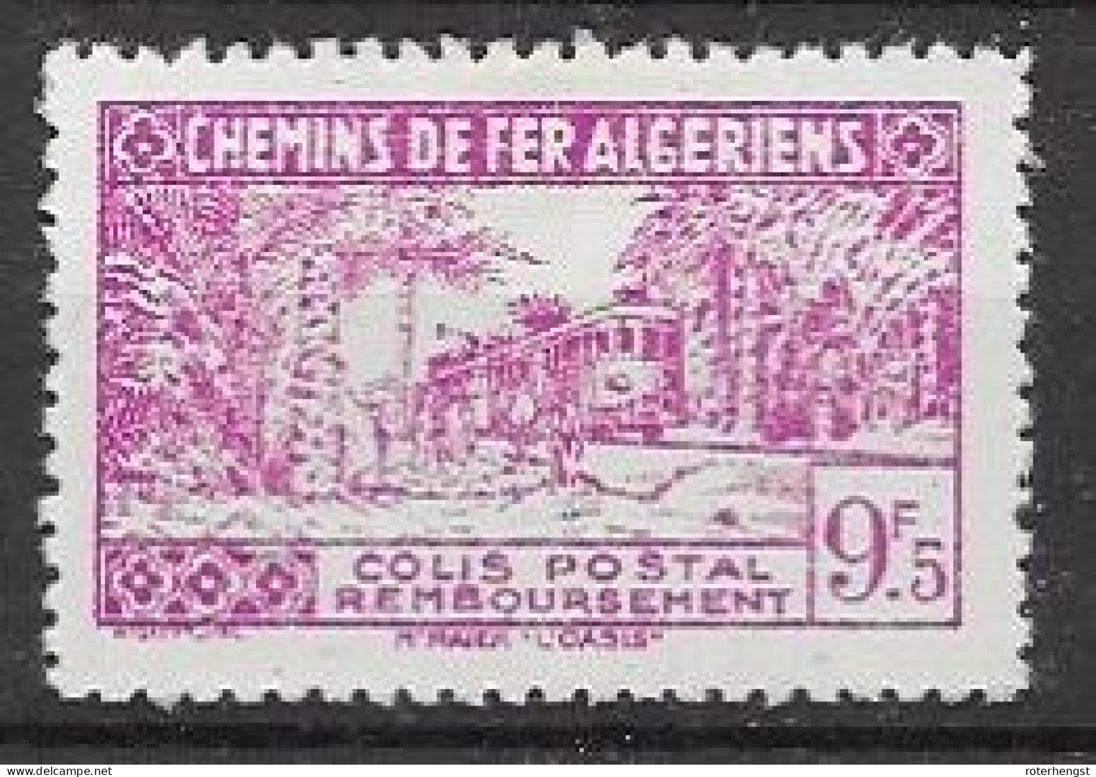 Algérie Mh * 10 Euros 1945 Sans Impression Without Overprint - Colis Postaux