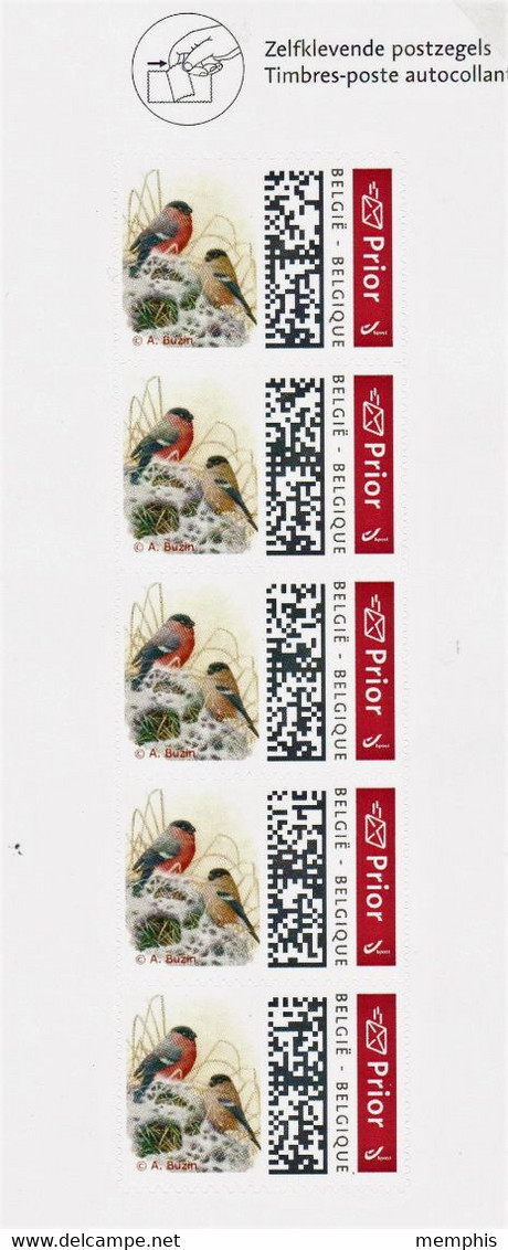 Strook 5 X Zelfklevende MyStamp "Goudvink" (PRIOR) - 1985-.. Oiseaux (Buzin)