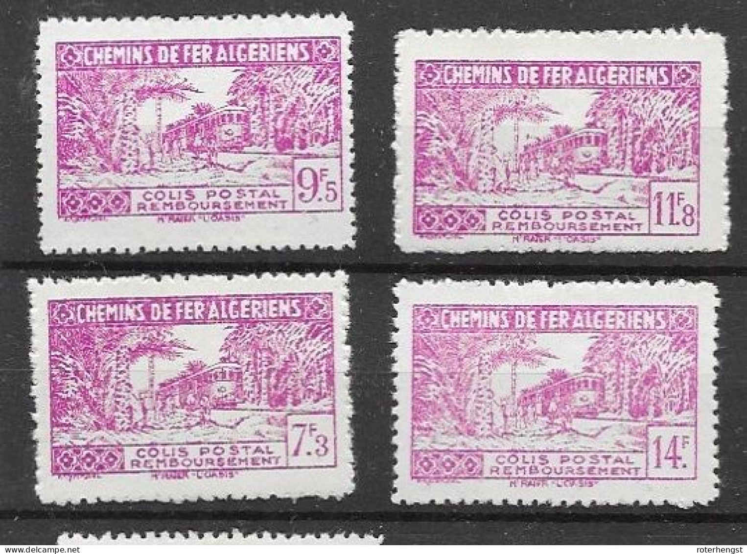 Algérie Mh * 40 Euros 1945 Sans Impression Without Overprint - Postpaketten