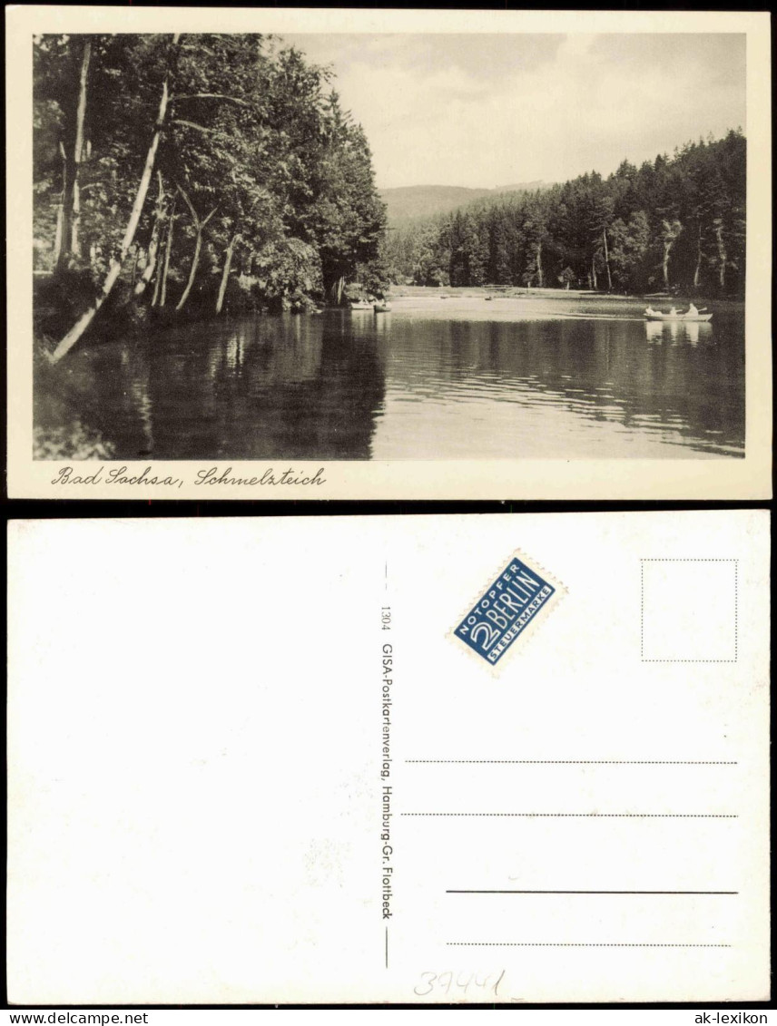 Ansichtskarte Bad Sachsa Schmelzteich 1963 - Bad Sachsa