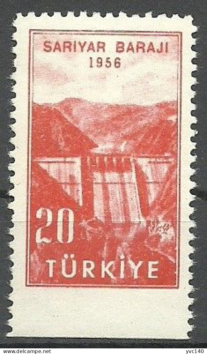 Turkey; 1956 Inauguration Of Sariyar Dam ERROR "Imperf. Edge" MNH** - Unused Stamps