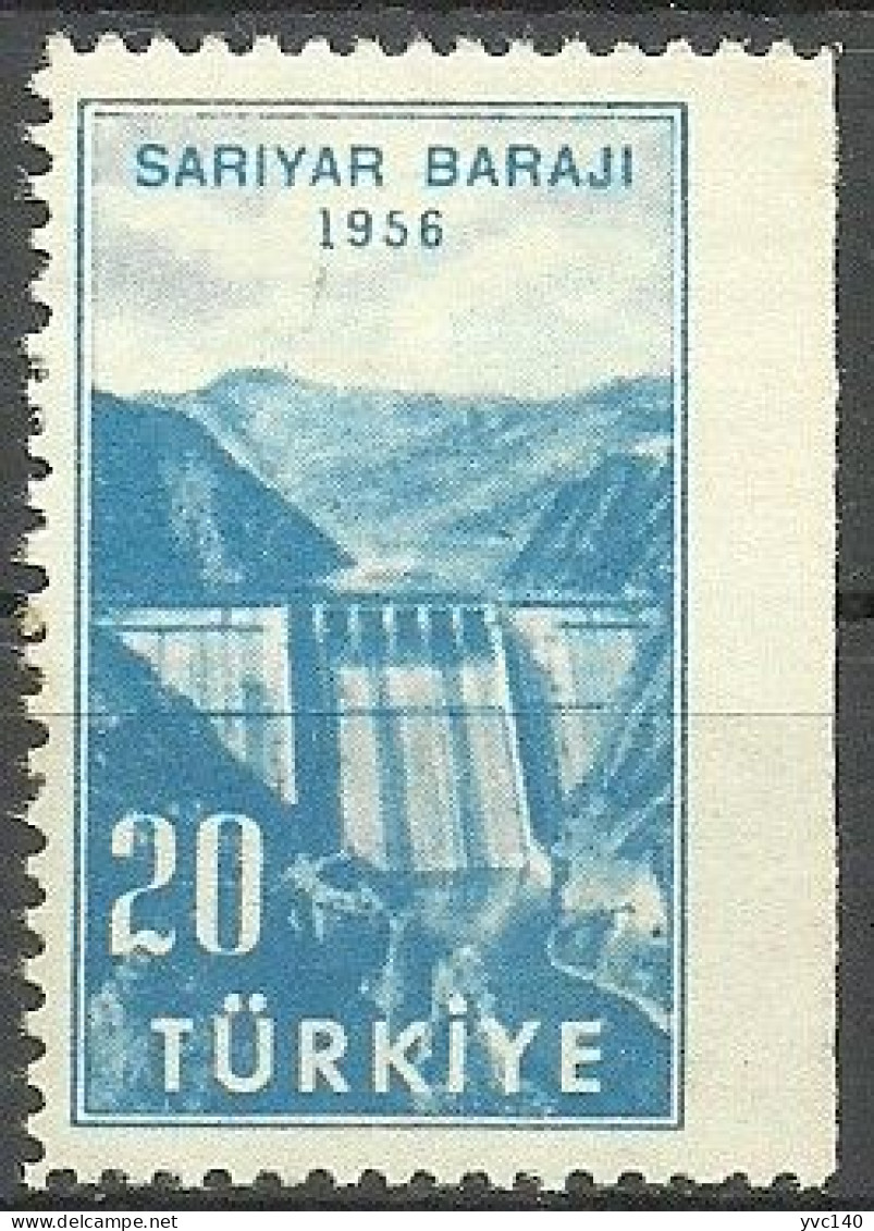 Turkey; 1956 Inauguration Of Sariyar Dam ERROR "Imperf. Edge" MNH** - Ongebruikt