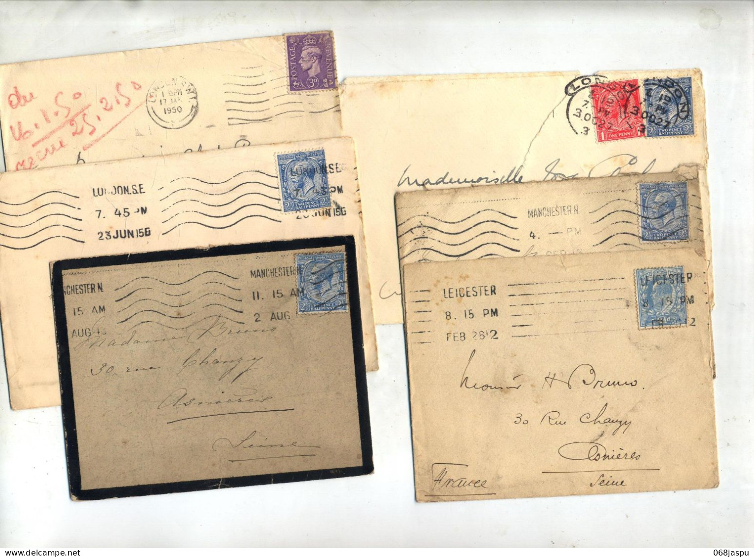 lot 68 lettres 7 carte 1 lettre cachet cire cachet flamme sur roi à voir