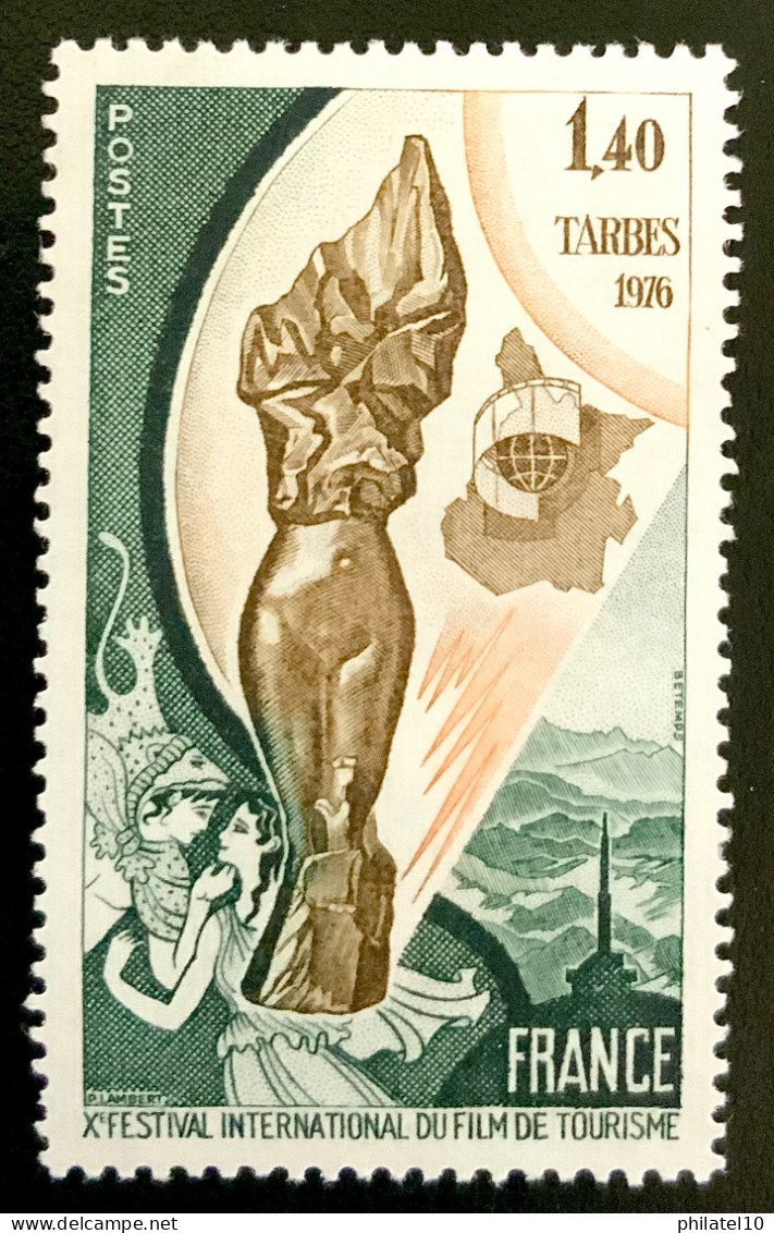 1976 FRANCE N 1906 TARBES Xe FESTIVAL INTERNATIONAL DU FILM DE TOURISME - NEUF** - Unused Stamps