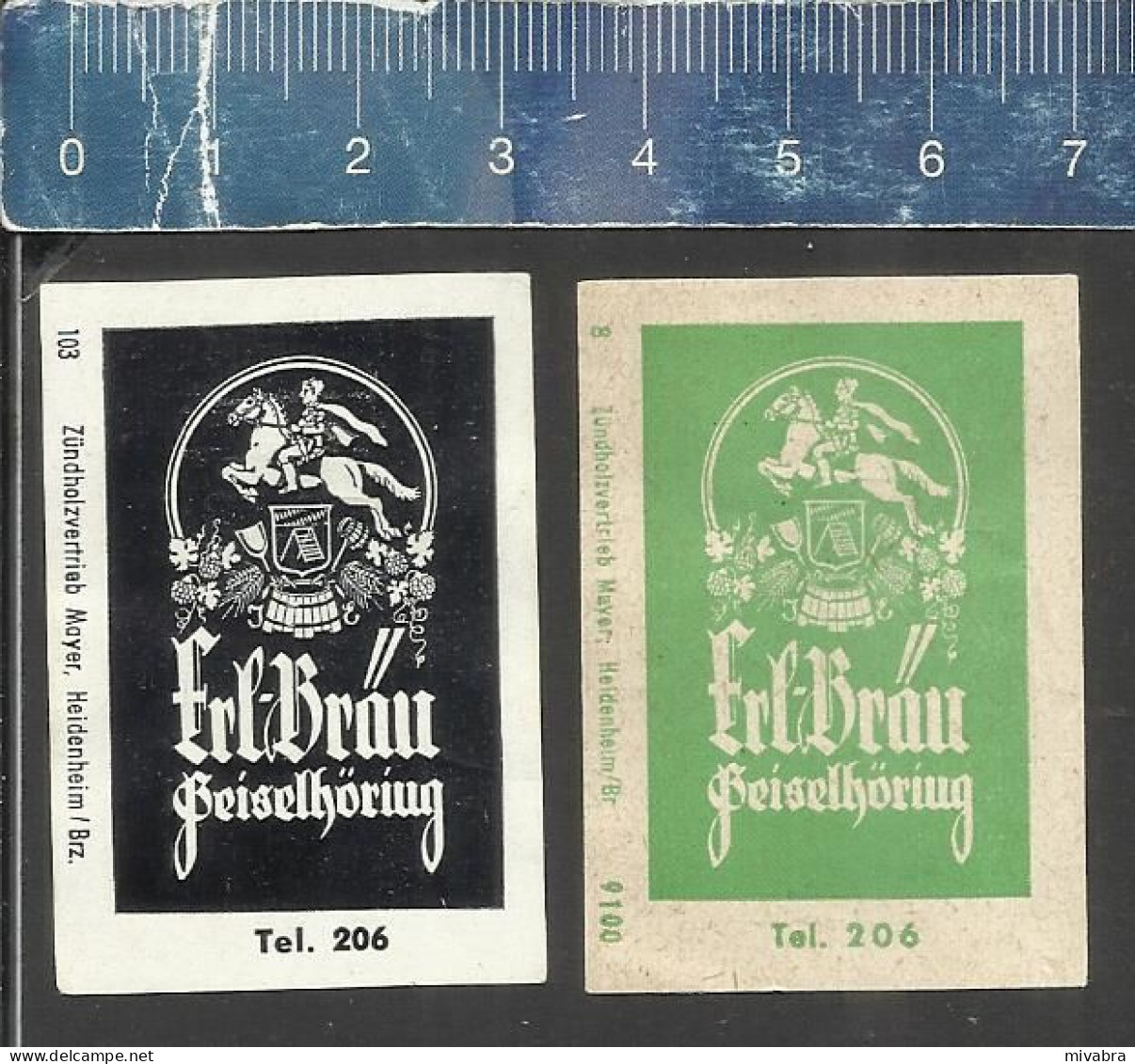 ERL-BRAU GEISELHÖRING ( BIÈRE ALE PILS ) -  ALTES DEUTSCHES STREICHHOLZ ETIKETTEN - VINTAGE MATCHBOX LABELS GERMANY - Boites D'allumettes - Etiquettes