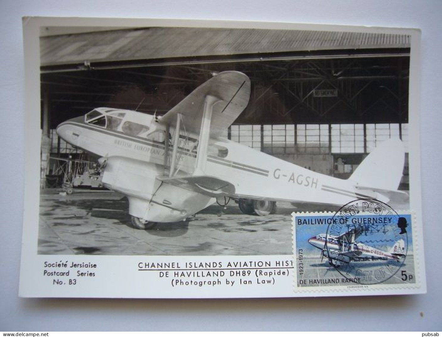 Avion / Airplane / BEA - BRITISH EUROPEAN AIRWAYS / De Havilland D.H.84 Dragon II / Registered As G-AGSH / Carte Maximum - 1919-1938: Interbellum