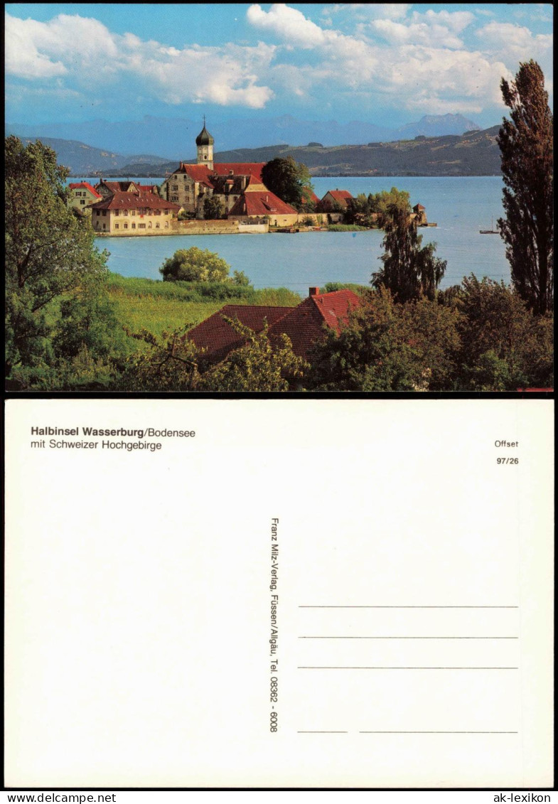 Wasserburg Am Bodensee Halbinsel Wasserburg Mit Schweizer Hochgebirge 1997 - Wasserburg A. Bodensee