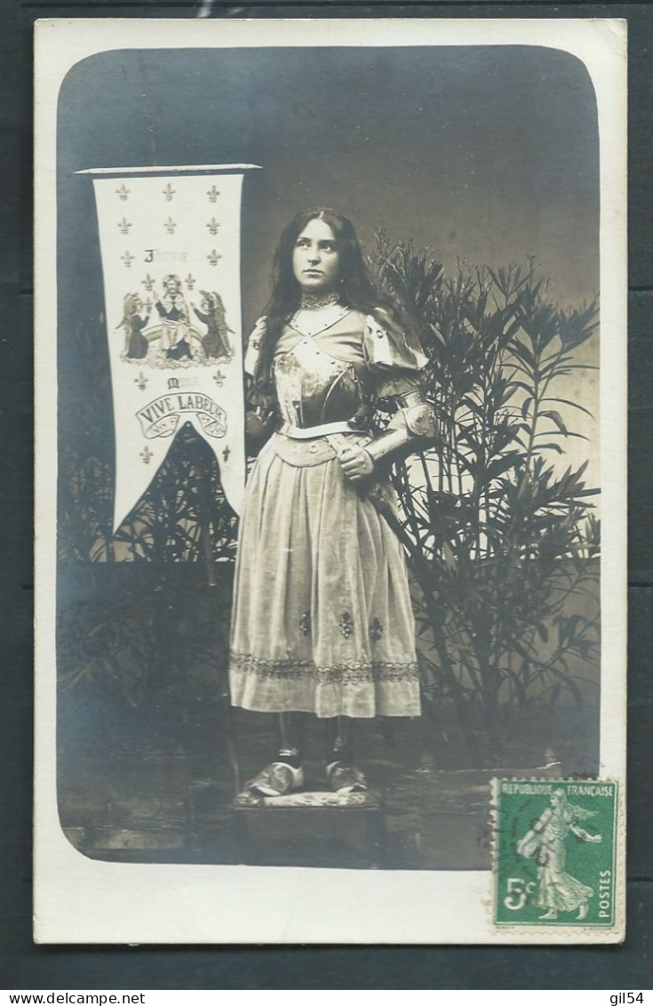 Cloyes Sur Le Loir - Cpa Photo - Thérèse Avrain Déguisée  En Jeanne D'Arc En 1910 - Mab 5950 - Cloyes-sur-le-Loir