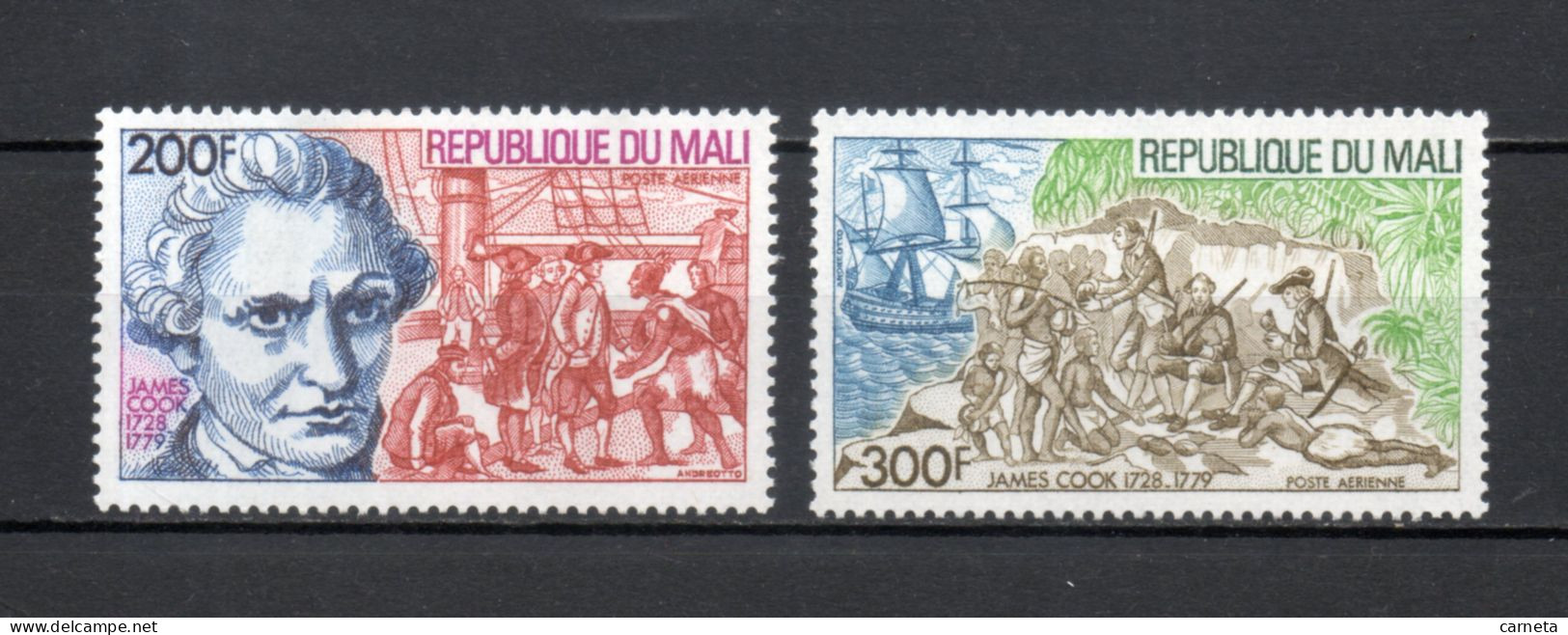 MALI  PA  N° 320 + 321   NEUFS SANS CHARNIERE  COTE 5.00€    COOK NAVIGATEUR  BATEAUX - Mali (1959-...)