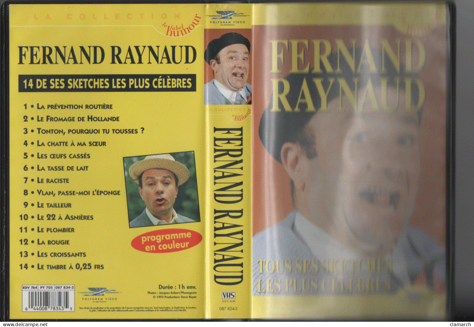 Cassette VHS-FERNAND RAYNAUD Tous Les Sketches Les Plus Célèbres-durée Env 1H-frais D'envoi Pour La F 7.96 - Other & Unclassified