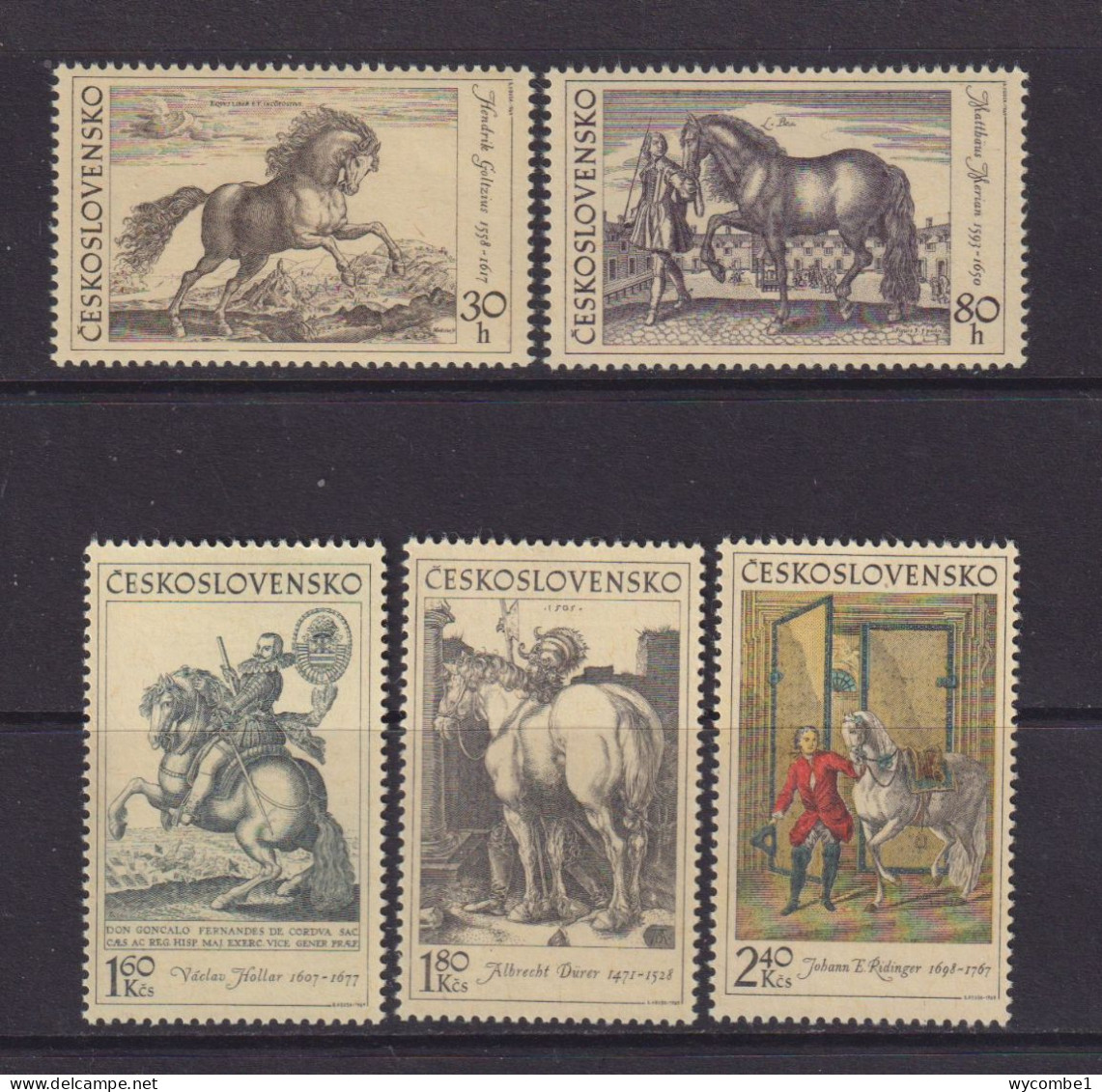 CZECHOSLOVAKIA  - 1969 Horses Set Never Hinged Mint - Unused Stamps