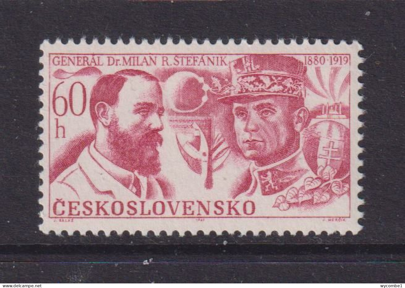 CZECHOSLOVAKIA  - 1969 General Stefanik 60h Never Hinged Mint - Ongebruikt