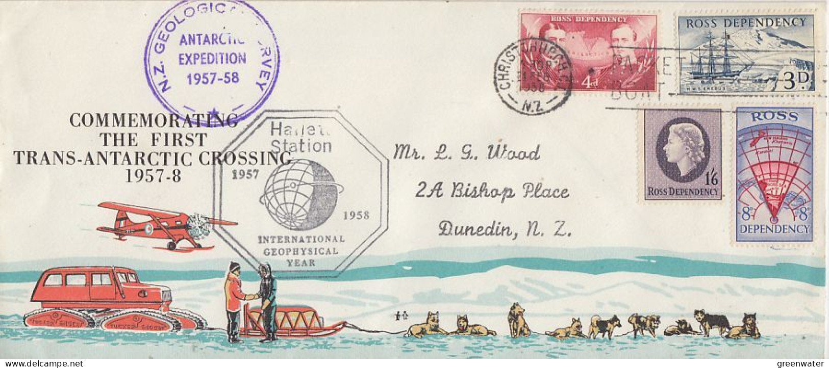Ross Dependency NZ Antarctic Research Expedition Cape Hallet IGY Ca FEB 1958 (RO17) - Brieven En Documenten