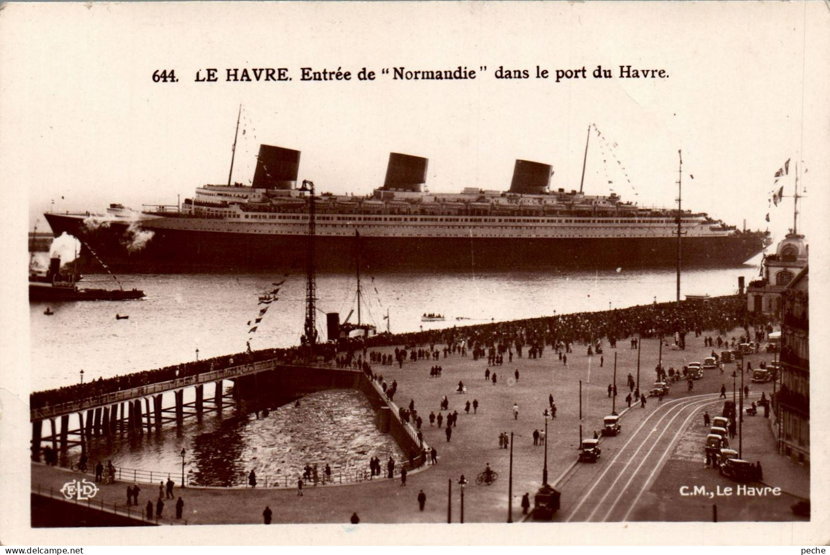 N°1782 W -cpa Le Havre -entrée Du "Normandie" - Paquebots