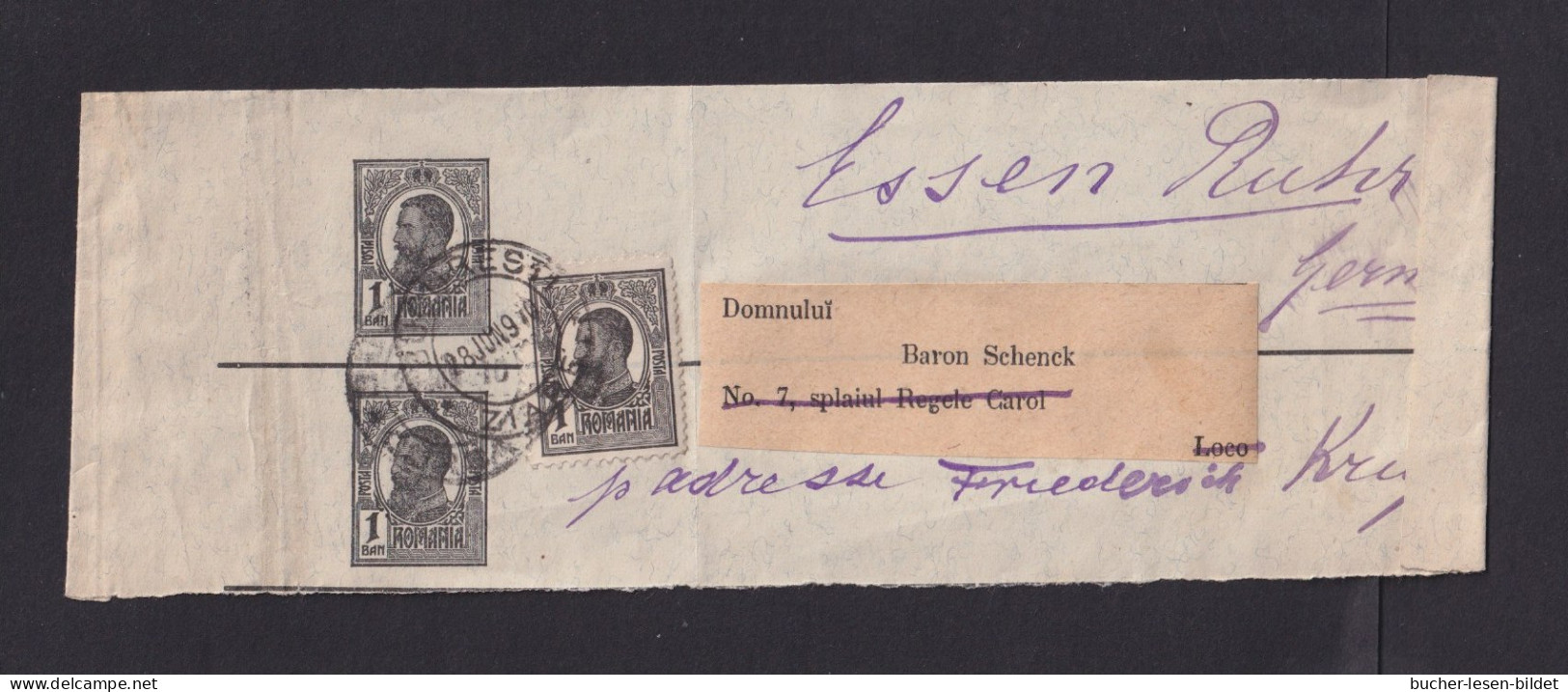 1910 - 1 B. Ganzsache Paar Mit 1 B. Zufrankiert Ab Bukarest Nach Deutschland - Covers & Documents