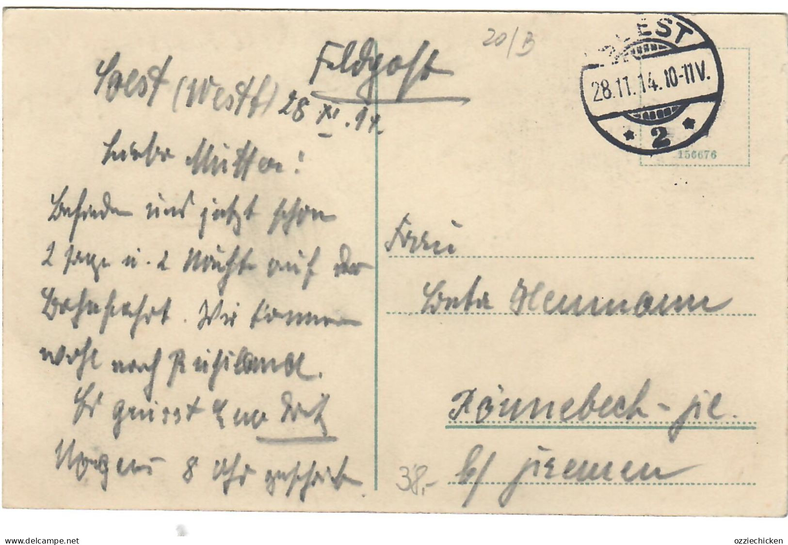 Gruss Aus Herbesthal 1914 Welkenraedt Bei Eupen Feldpost Restauration M. Croe - Lontzen