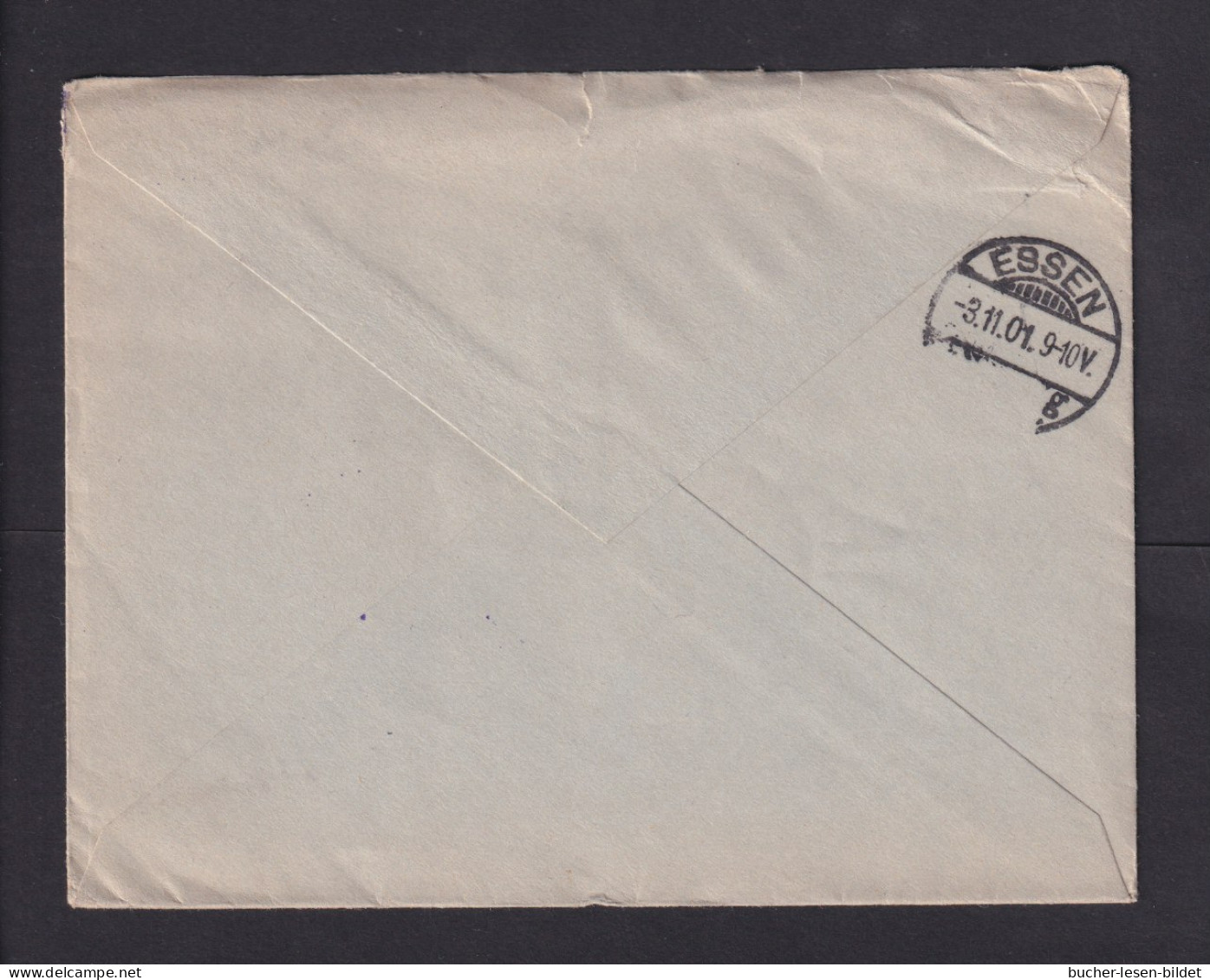1901 - 25 L. Auf Brief Aus Patras Nach Essen - Violetter Schiffspost-Aufgabestempel Von Italien - Brieven En Documenten