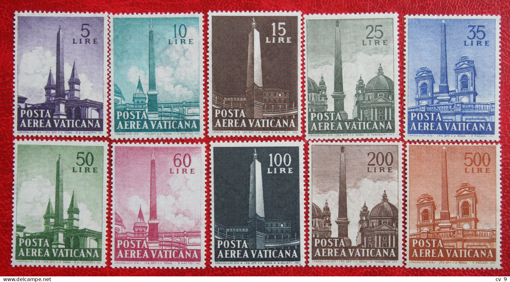 READ  Obelisques Obelisken Obelisks 1959 Mi 317-326 Yv PA 35-44 POSTFRIS / MNH / ** VATICANO VATICAN VATICAAN - Unused Stamps