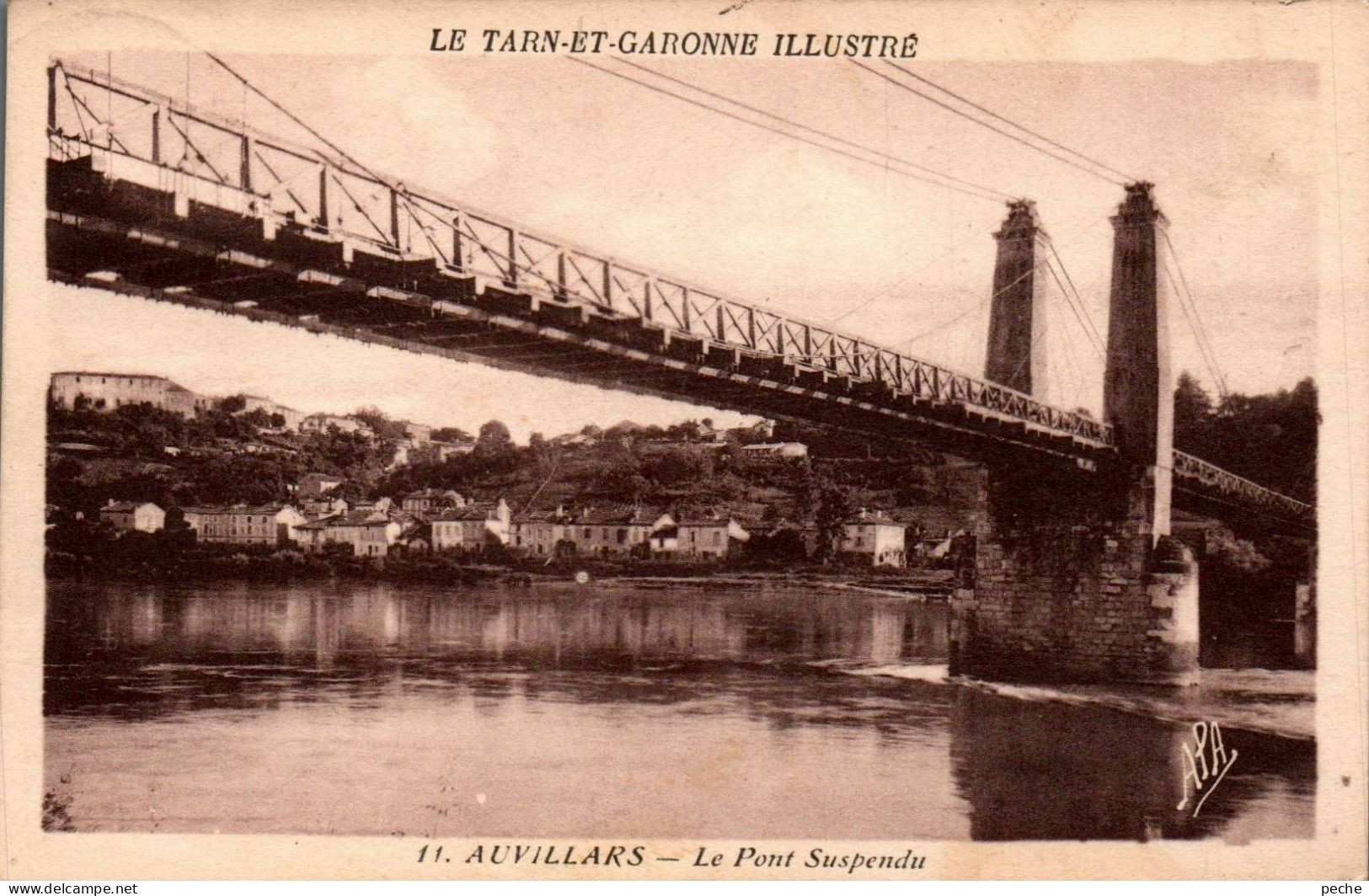 N°1786 W -cpa Auvillar -le Pont Suspendu- - Auvillar