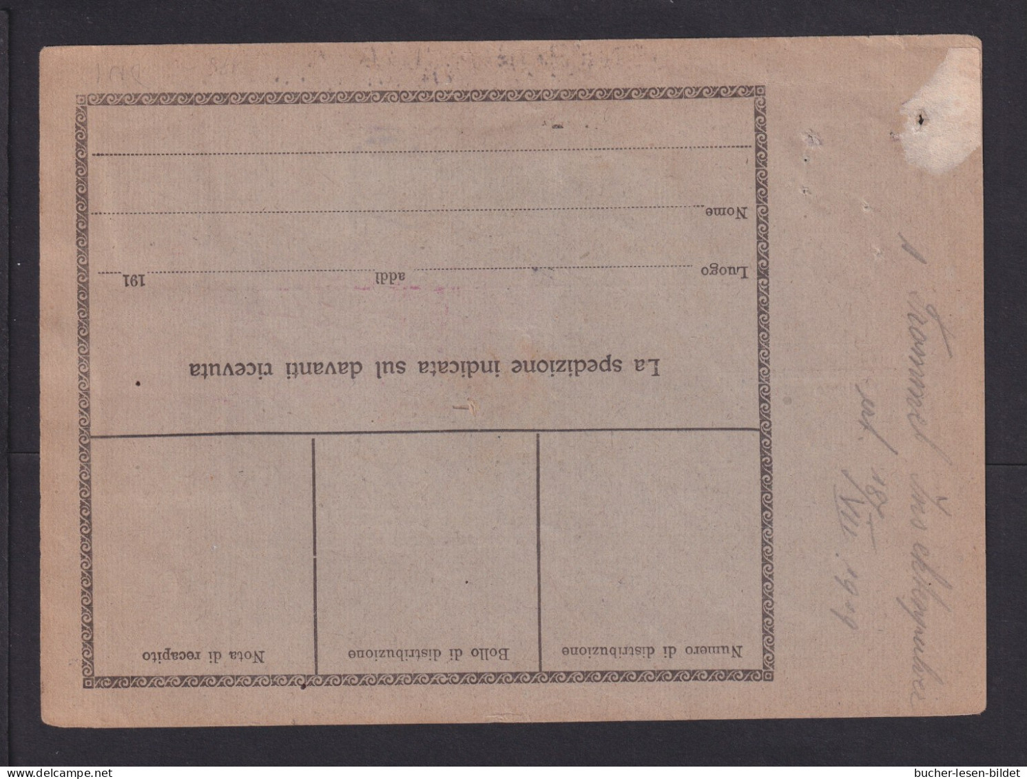 1919 - 10 C. Paketkarte "VENZIA GIULA" Ab Triest 7 Nach Zürich - Venezia Giuliana