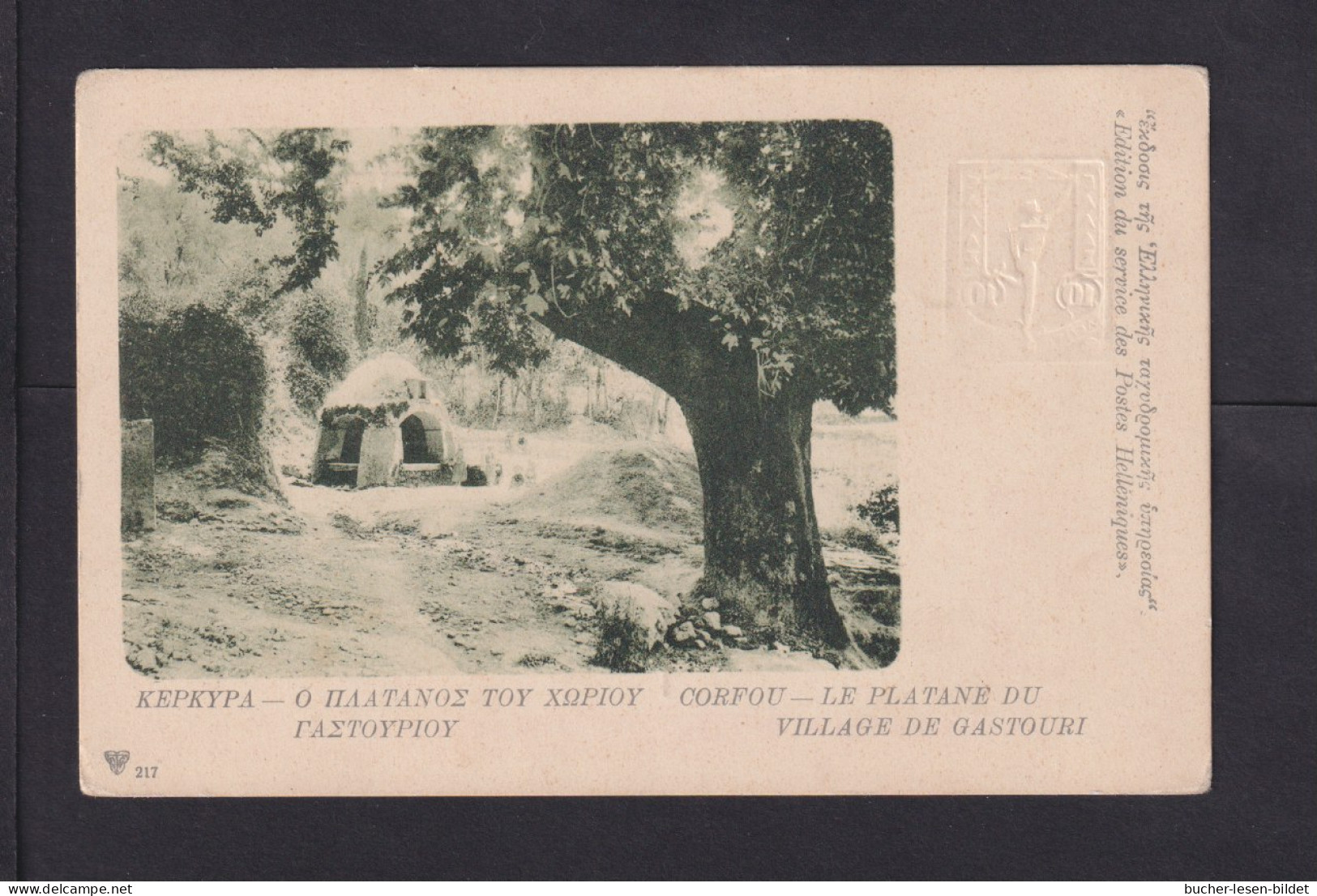 10 L. Bild-Ganzsache "217 - Corfou - Le Platane De Village De Gastouri" - Postal Stationery