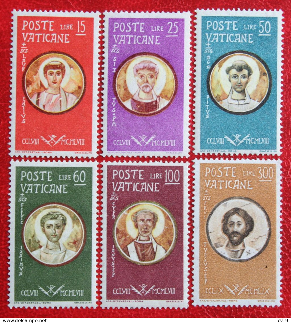 Martires Cristianos. Valeriano 1959 Mi 307-312 Yv 274-279 Ongebruikt / MH / * VATICANO VATICAN VATICAAN - Unused Stamps