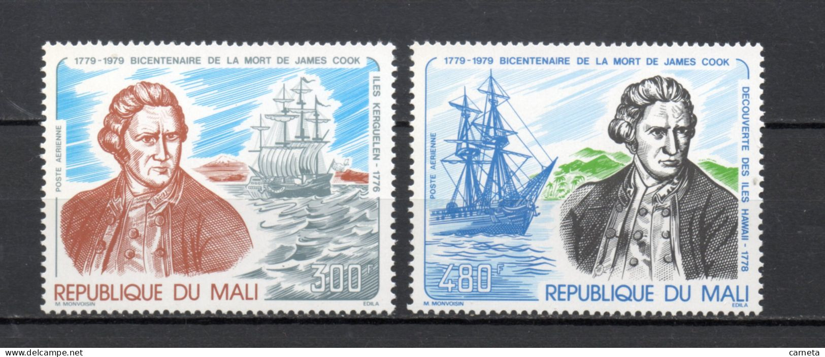 MALI  PA  N° 364 + 365     NEUFS SANS CHARNIERE  COTE 5.00€    NAVIGATEUR BATEAUX COOK - Mali (1959-...)