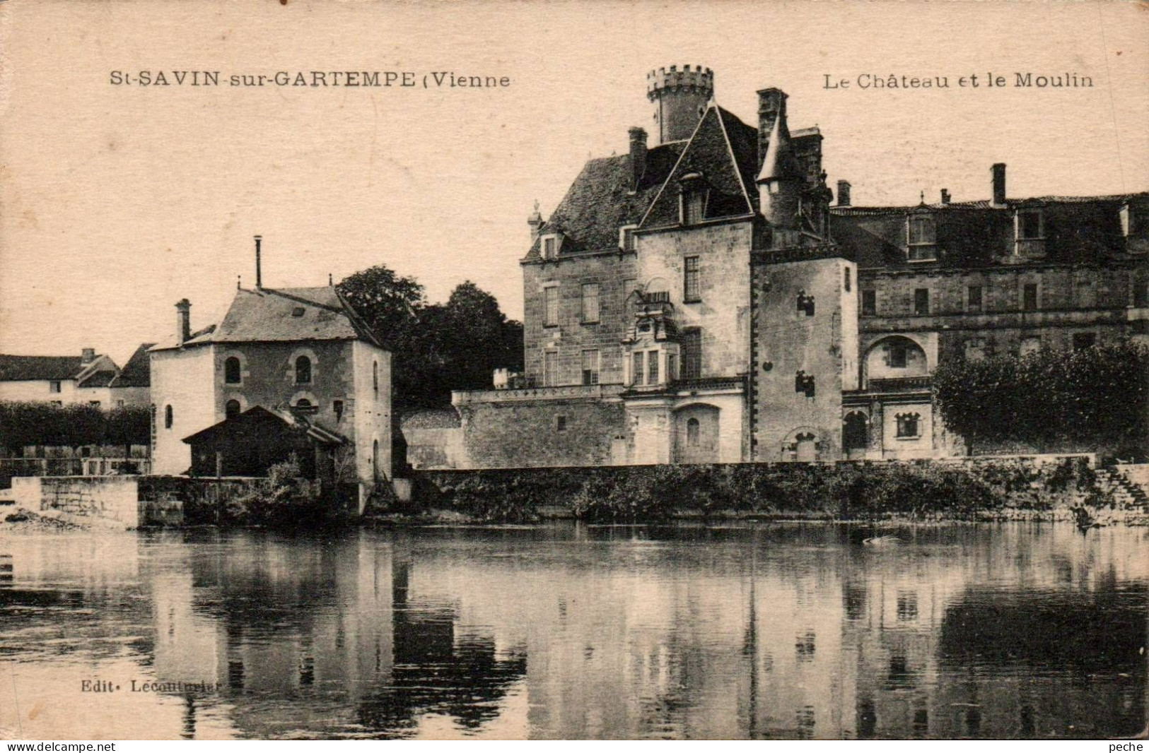 N°1793 W -cpa Saint Savin Sur Gartempe -le Château Et Le Moulin- - Saint Savin