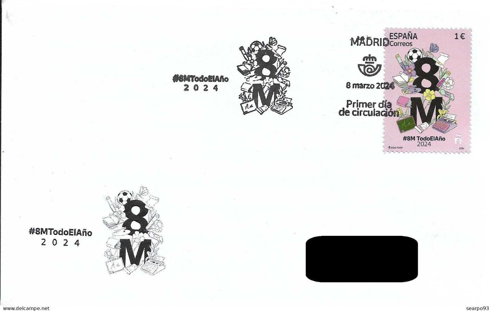 SPAIN. FDC. 8-M. WORLD WORKING WOMEN'S DAY. 2024 - FDC