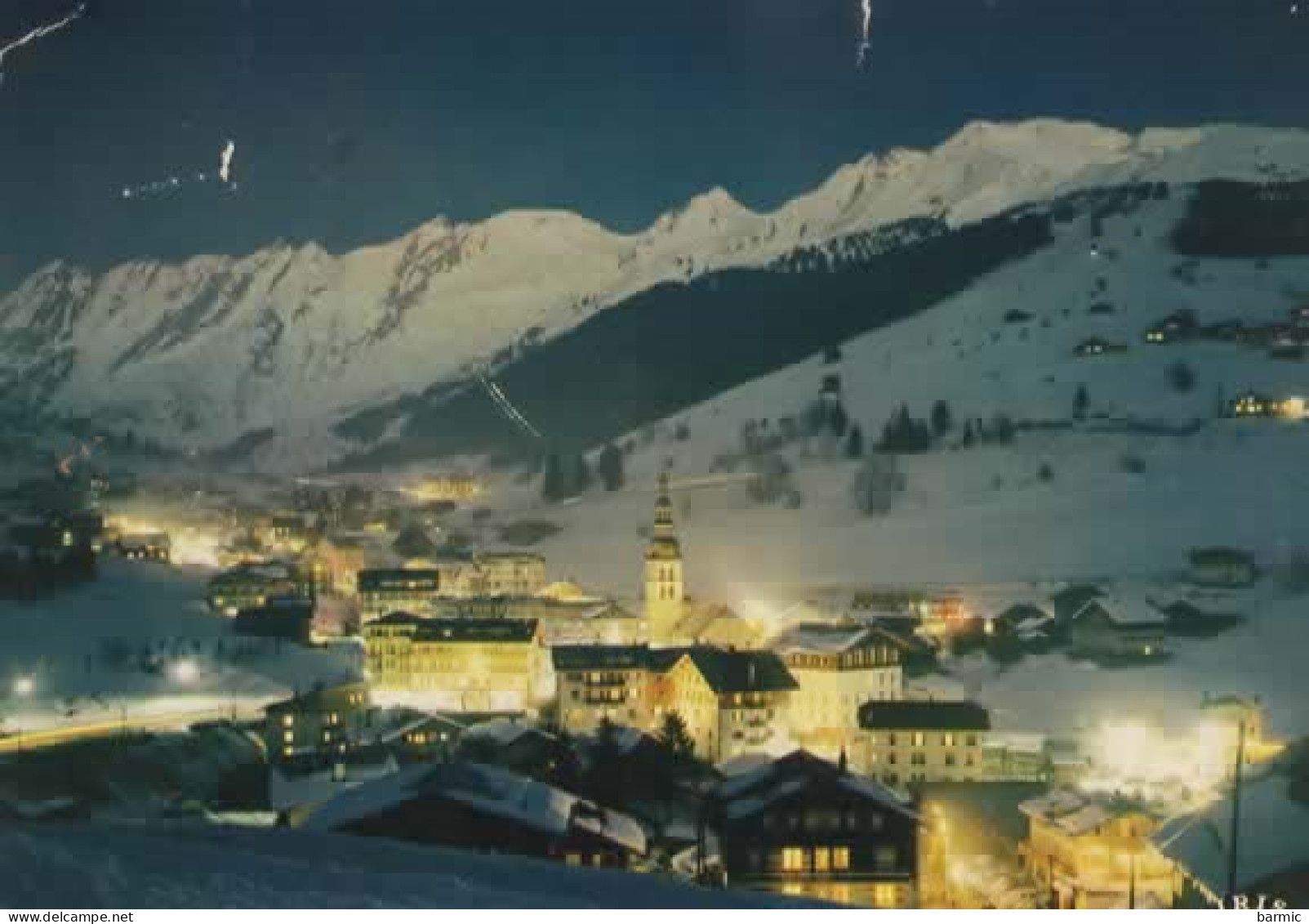 LA CLUSAZ, LA STATION DE NUIT COULEUR   REF  16012 - La Clusaz