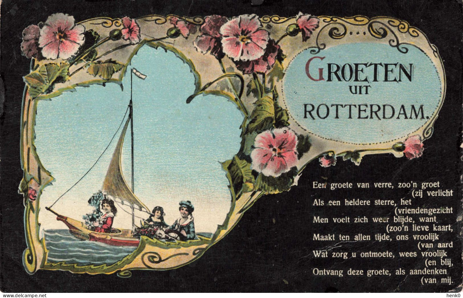 Rotterdam Groeten Uit Fantasiekaart Oud 1914 C3100 - Rotterdam