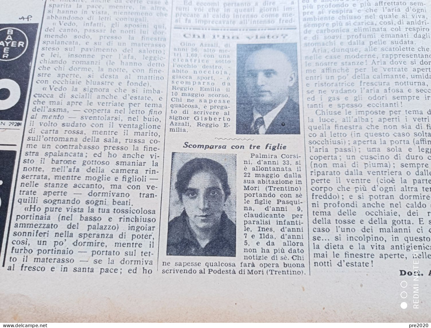 LA DOMENICA DEL CORRIERE 1937 MORI TRENTO REGGIO EMILIA LA FABBRICA DEGLI ATTORI LA CINA I VIOLINI STRADIVARI - Autres & Non Classés