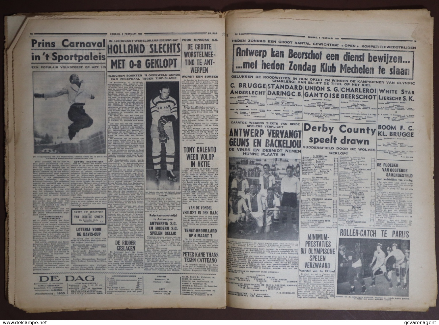 DE DAG  ZONDAG 5 FEBRUARI 1939. - HERRIE RONDOM PRESIDENT ROOSEVELT'S VERKLARINGEN  ZIE AFBEELDINGEN - Algemene Informatie