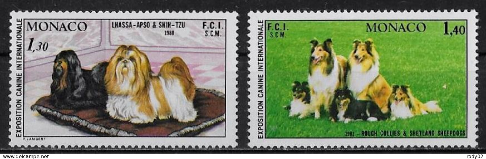 MONACO - CHIENS - N° 1232 ET 1280 - NEUF** MNH - Hunde