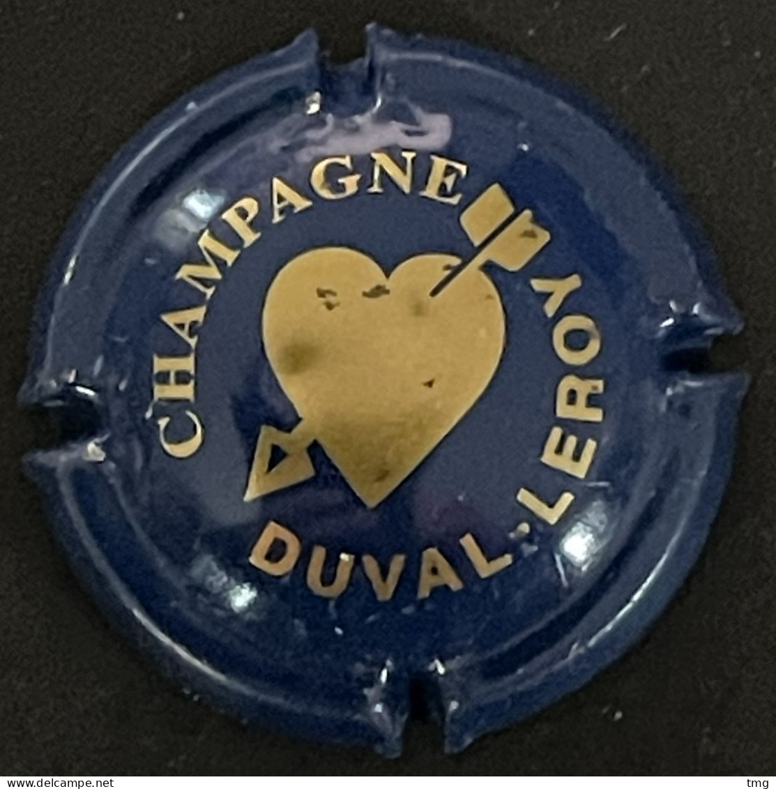 67 - 28a - Duval-Leroy, Coeur Bleu Et Or, Sans Stries (côte 3 €) Capsule De Champagne - Duval-Leroy