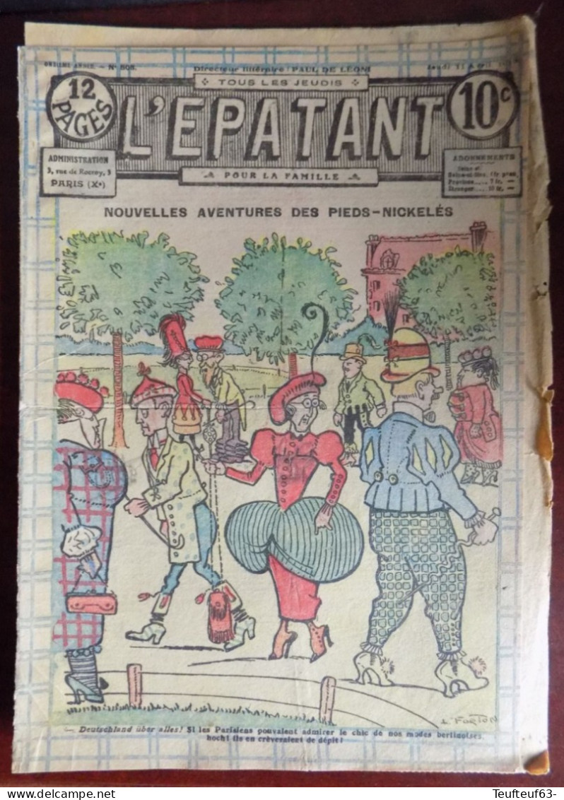 L'Epatant N° 508 Pieds Nickelés - Couv. Forton - Other Magazines