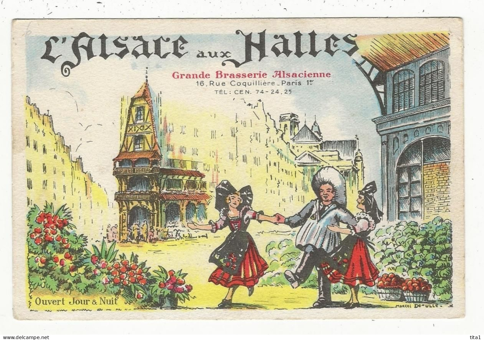 75-149  - L' Alsace Aux Halles - Grande Brasserie Alsacienne,16,  Rue Coquillière, Paris 1er - Pubs, Hotels, Restaurants