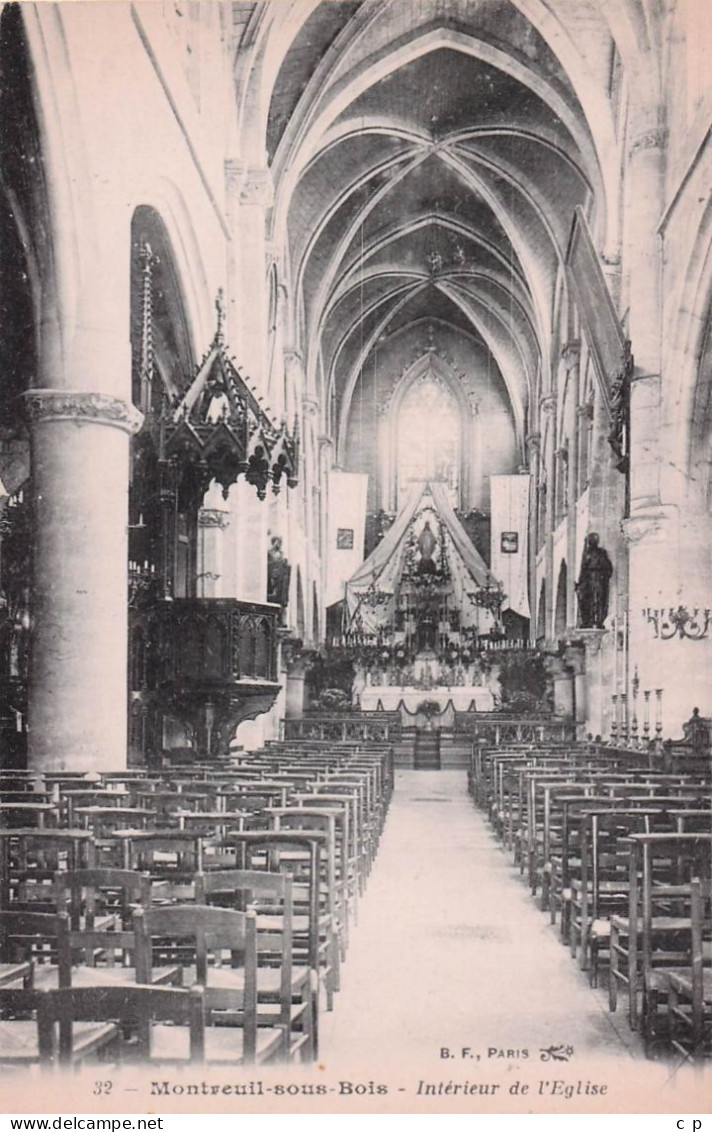 Montreuil  -  Interieur De L'Eglise  -  CPA °J - Montreuil