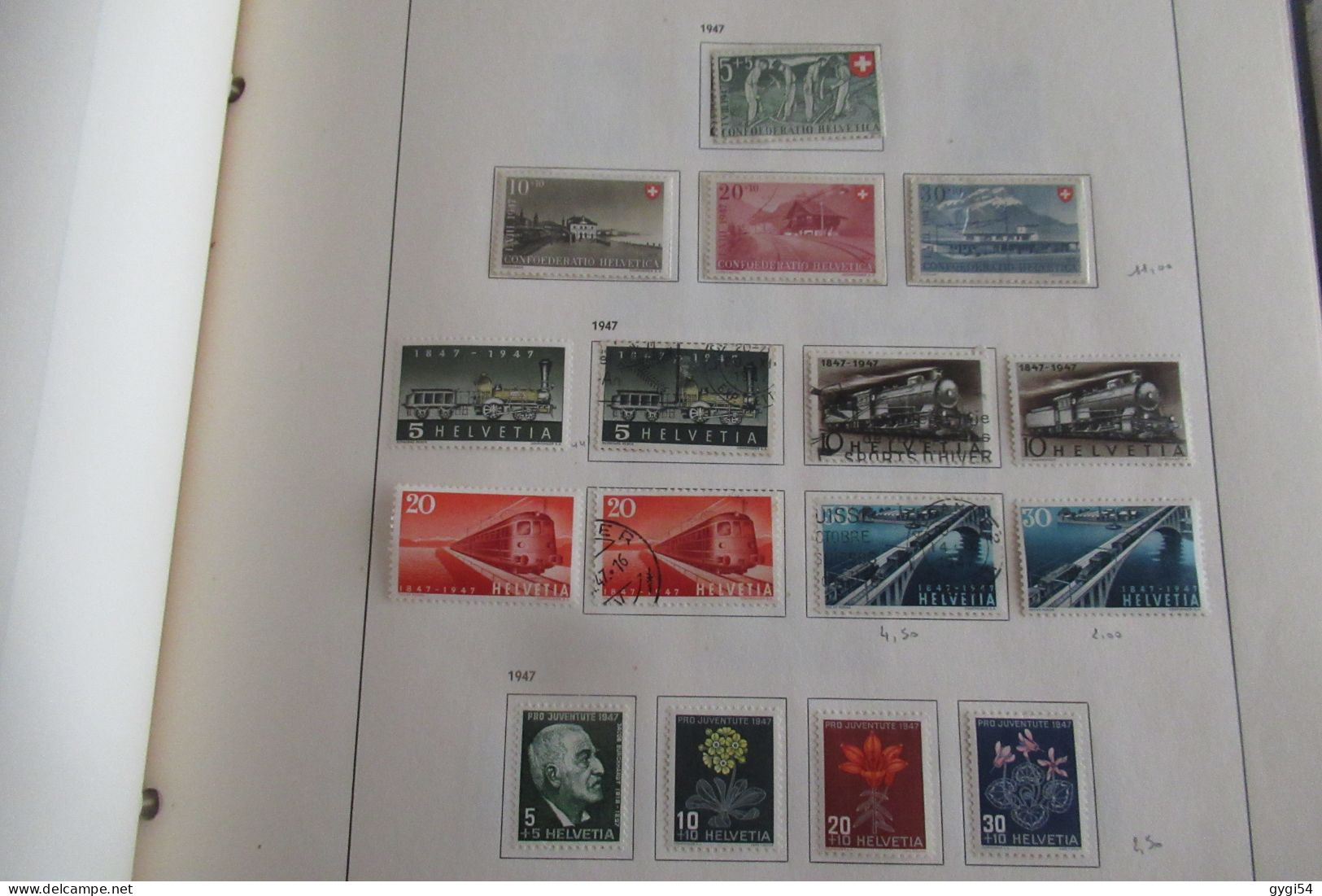 SUISSE 1944 - 1959 OBLI MLH - Collections (without Album)