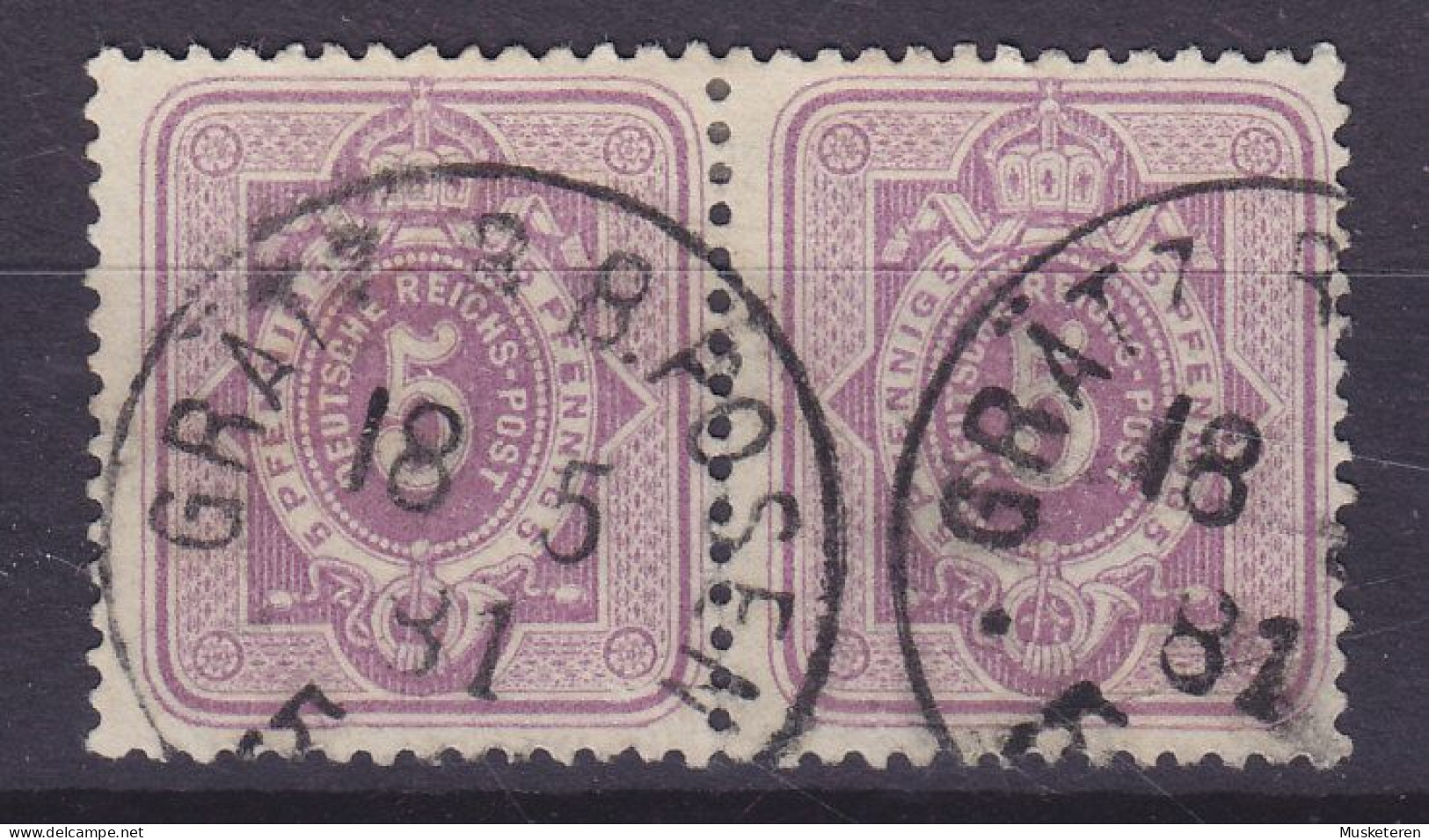 Poland Vorläufer Reichspost 1880 Mi. 40, 3 Pf. Pair Paare Mit Deluxe GRÄTZ R. B. POSEN 1881 Cancel !! - Used Stamps