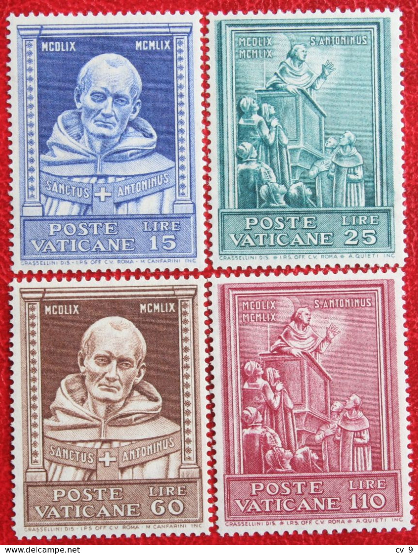 500.Todestag D.hl.Antoninus,Erzbischof 1960 Mi 334-337 Yv 289-292 Ongebruikt / MH / * VATICANO VATICAN VATICAAN - Unused Stamps