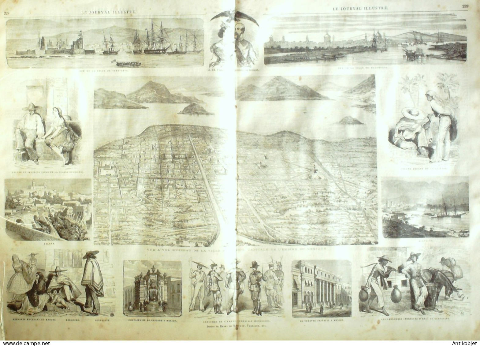 Le Journal Illustré 1865 N°75 Noyon (60) Mexico Acapulco Vera-Cruz Matomaras - 1850 - 1899