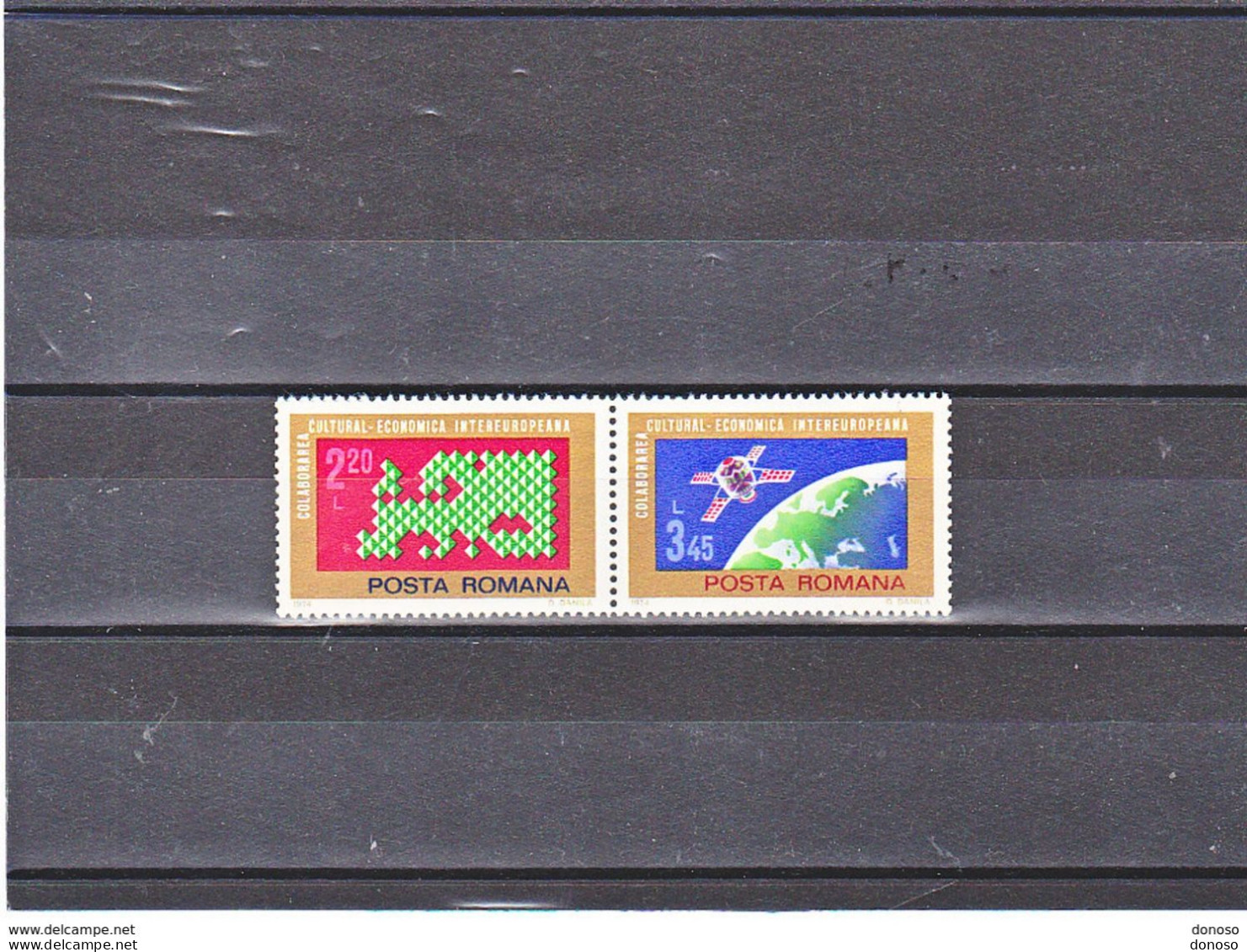 ROUMANIE 1974 EUROPE Se Tenant Yvert 2836-2837, Michel 3189-3190 NEUF** MNH Cote 4,50 Euros - Unused Stamps