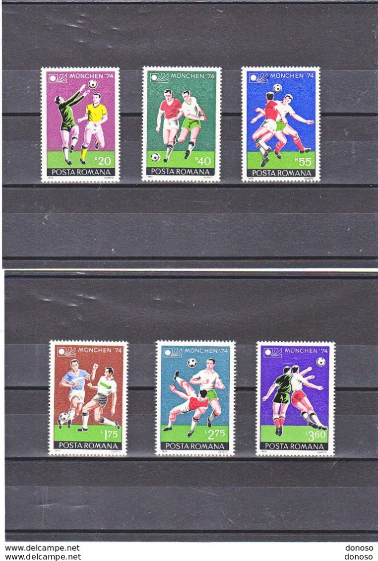 ROUMANIE 1974 Coupe Du Monde De Football Yvert 2846-2851, Michel 3203-3208 NEUF** MNH Cote 3,50 Euros - Ongebruikt