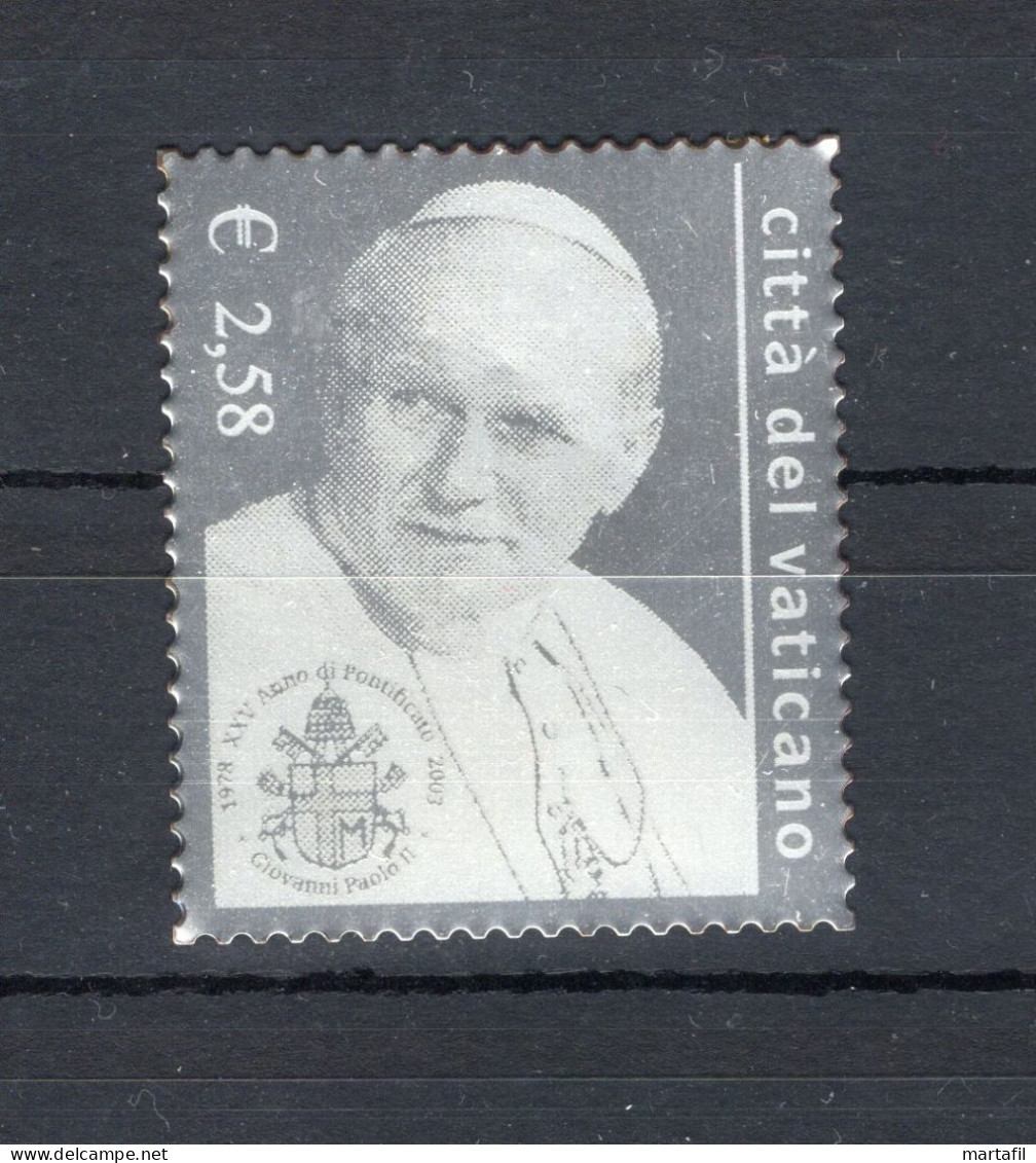 2003 VATICANO N.1312 SET MNH ** Lamina D'argento, Ritratto Del Pontefice - Unused Stamps